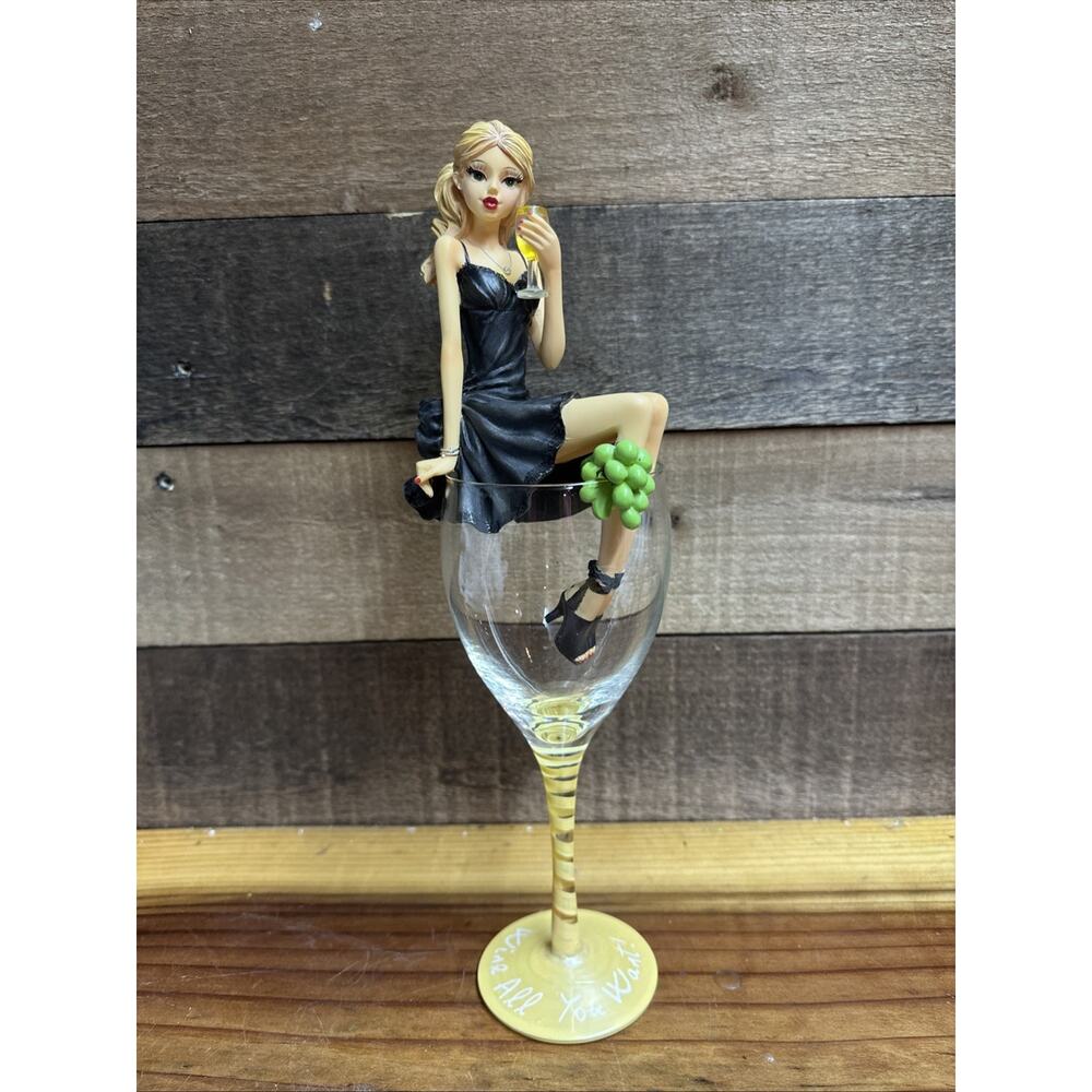 Pavilion Hiccup Girl Wine All You Want Wine Glass